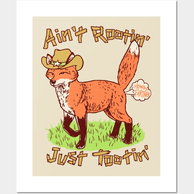 Ain't Rootin' Just Tootin' Wall Art by Hillary White Rabbit